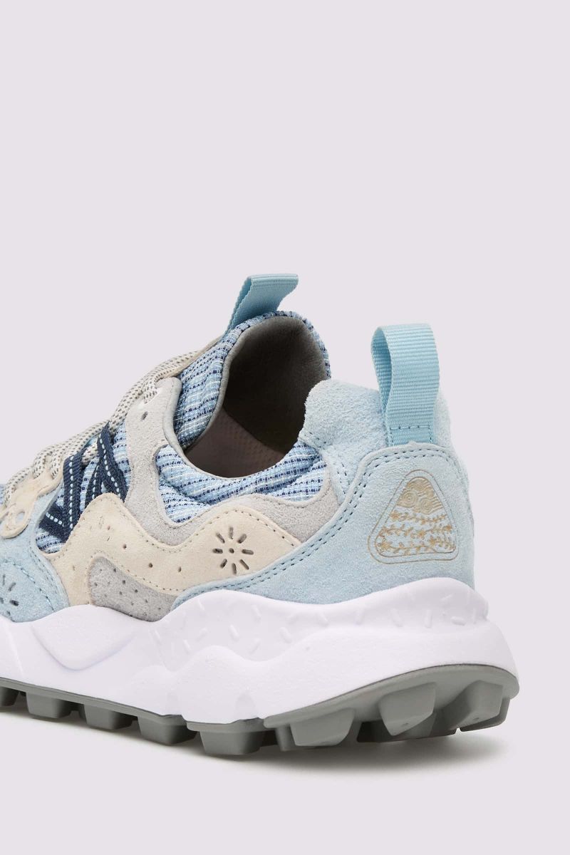 YAMANO 3 WOMAN Fabric and suede sneakers - Light blue