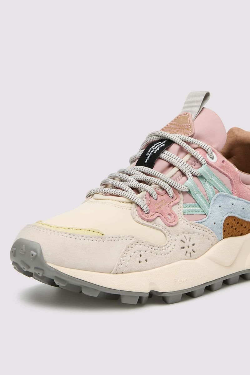 YAMANO 3 WOMAN Suede and technical fabric sneakers - Pink