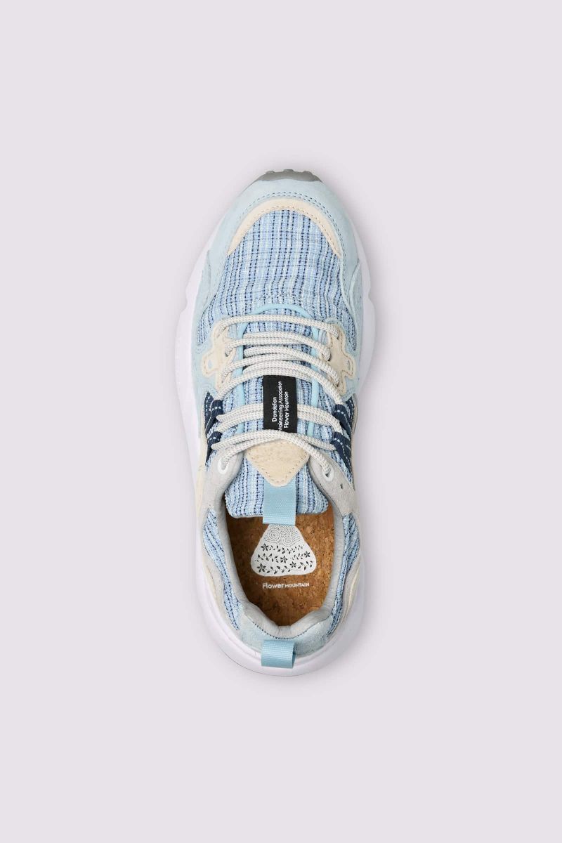 YAMANO 3 WOMAN Fabric and suede sneakers - Light blue