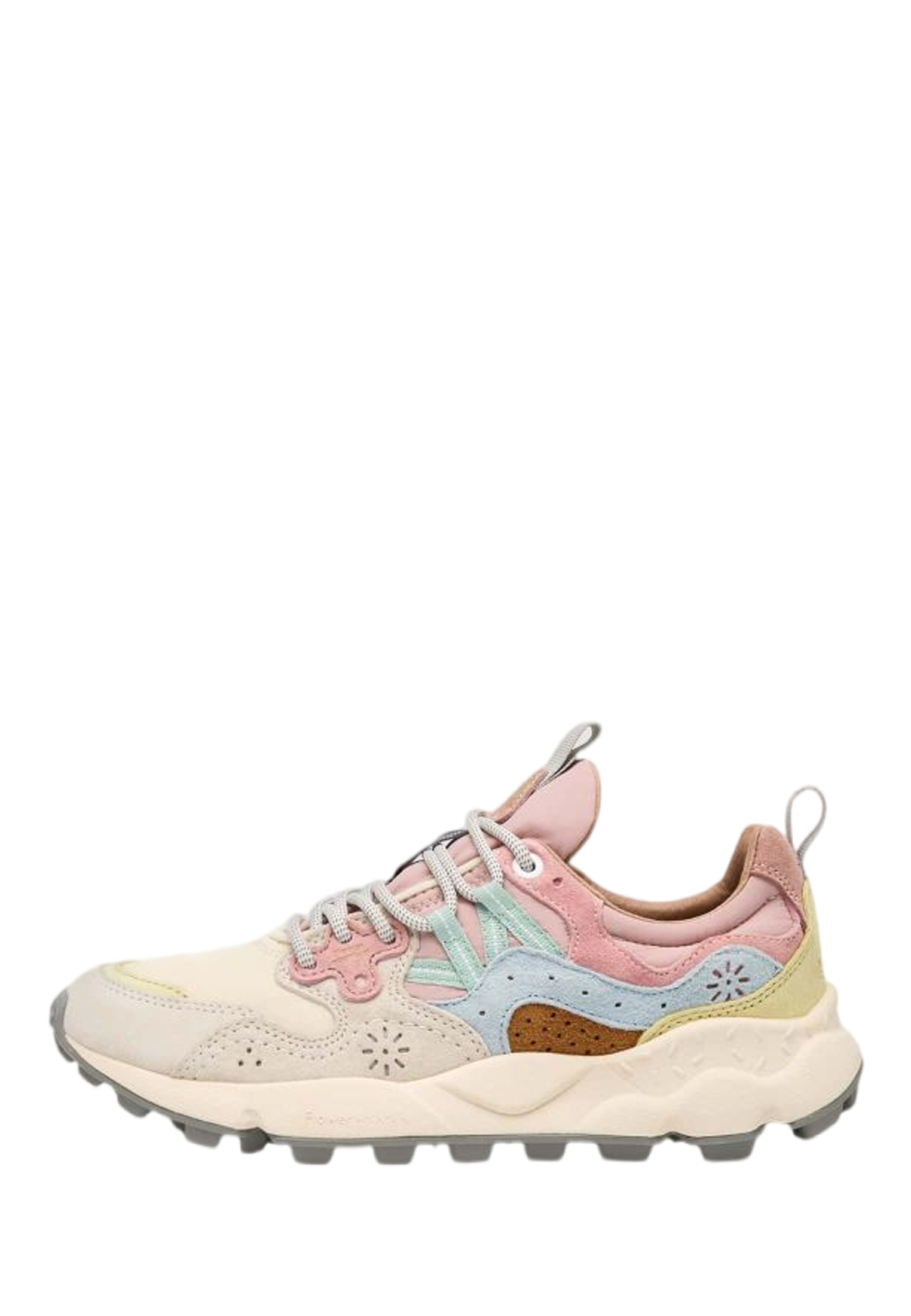 YAMANO 3 WOMAN Suede and technical fabric sneakers - Pink