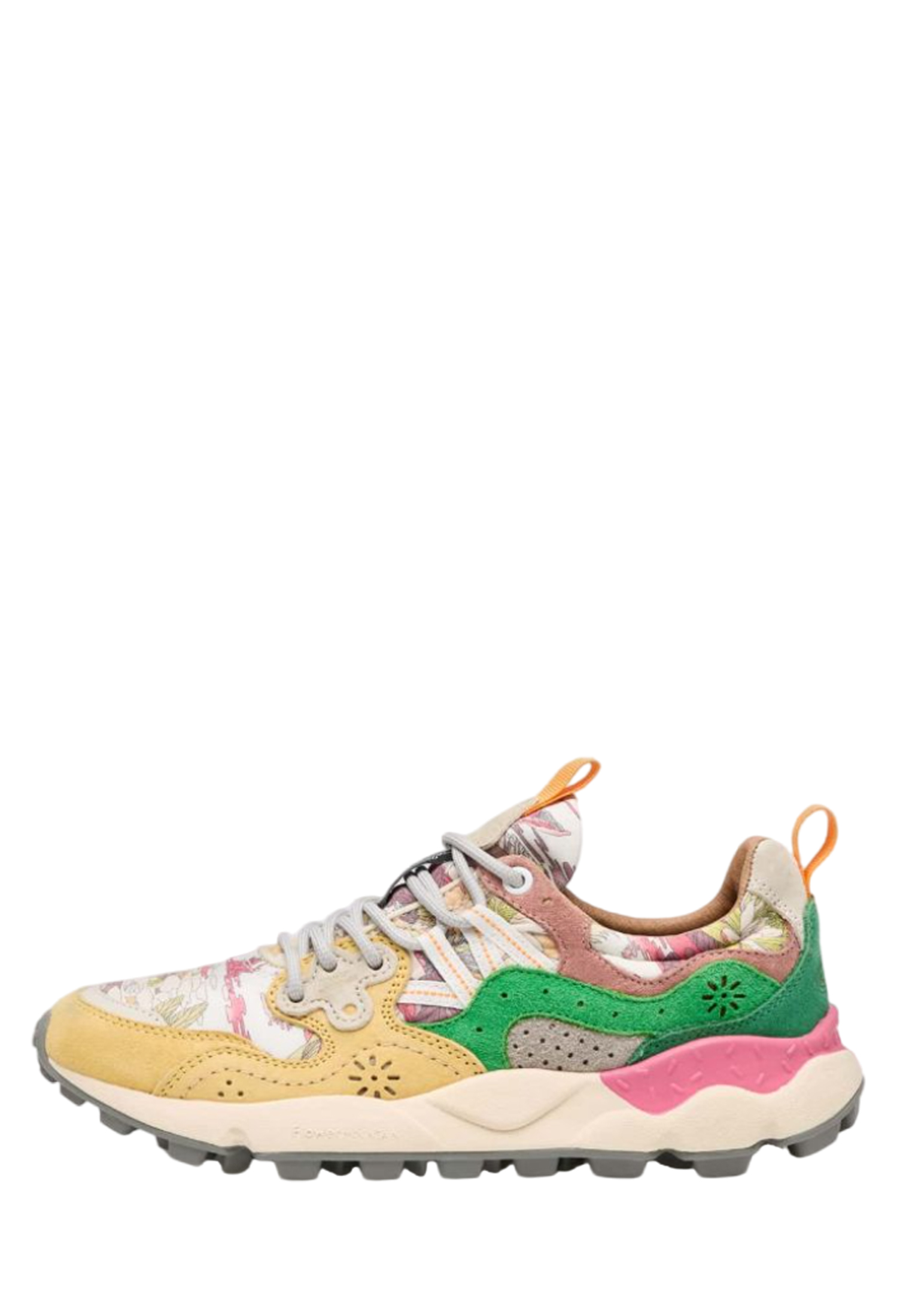 YAMANO 3 WOMAN Fabric and suede sneakers - Yellow