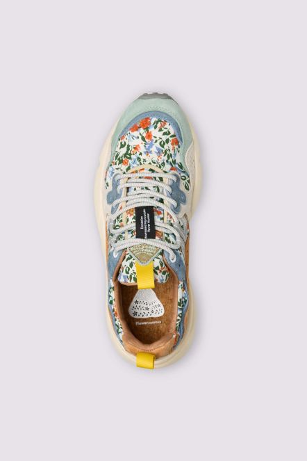 YAMANO 3 WOMAN Fabric and suede sneakers - Light grey