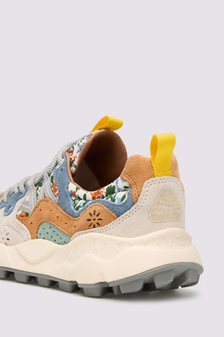 YAMANO 3 WOMAN Fabric and suede sneakers - Light grey