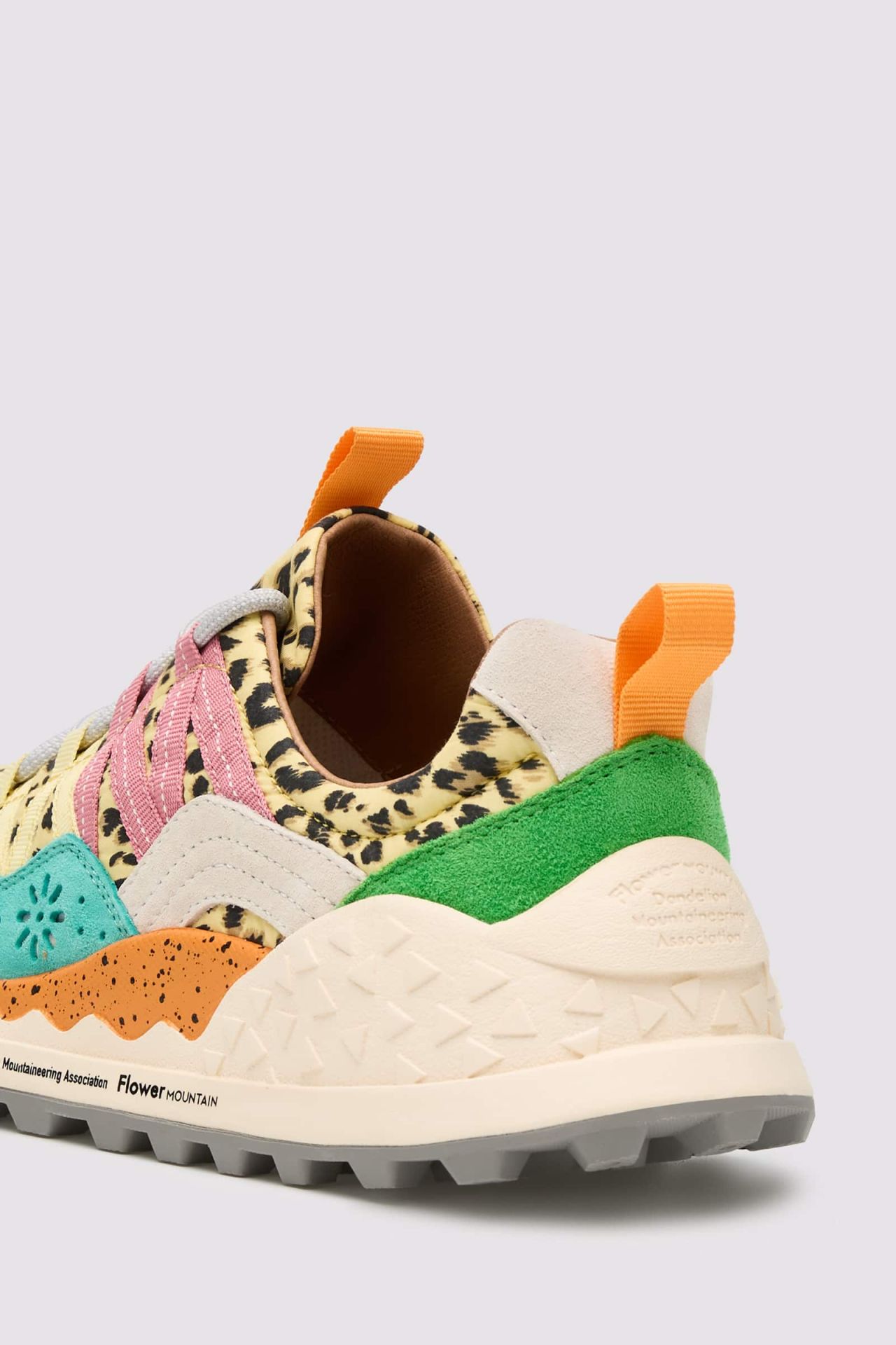 WASHI WOMAN Suede and technical fabric sneakers - Orange