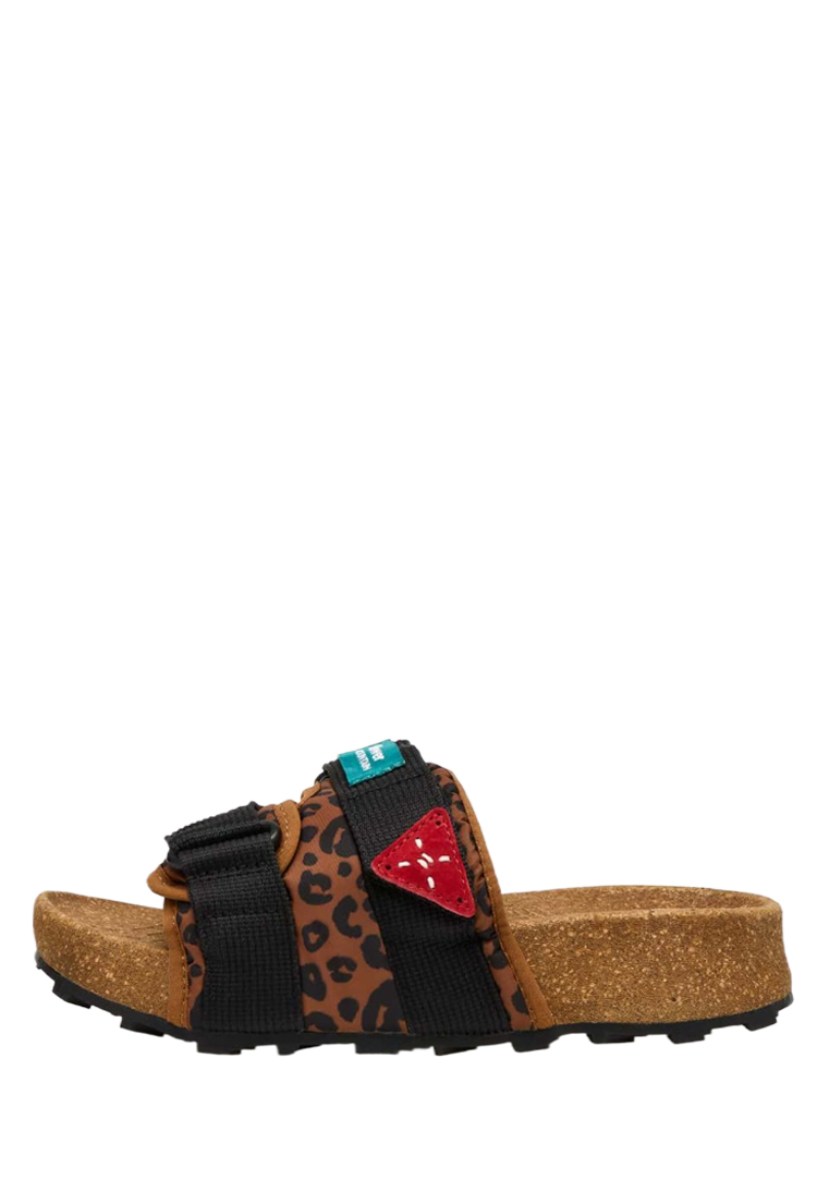 NIWA SLIPPER UNI Fabric slippers - Brown-Black
