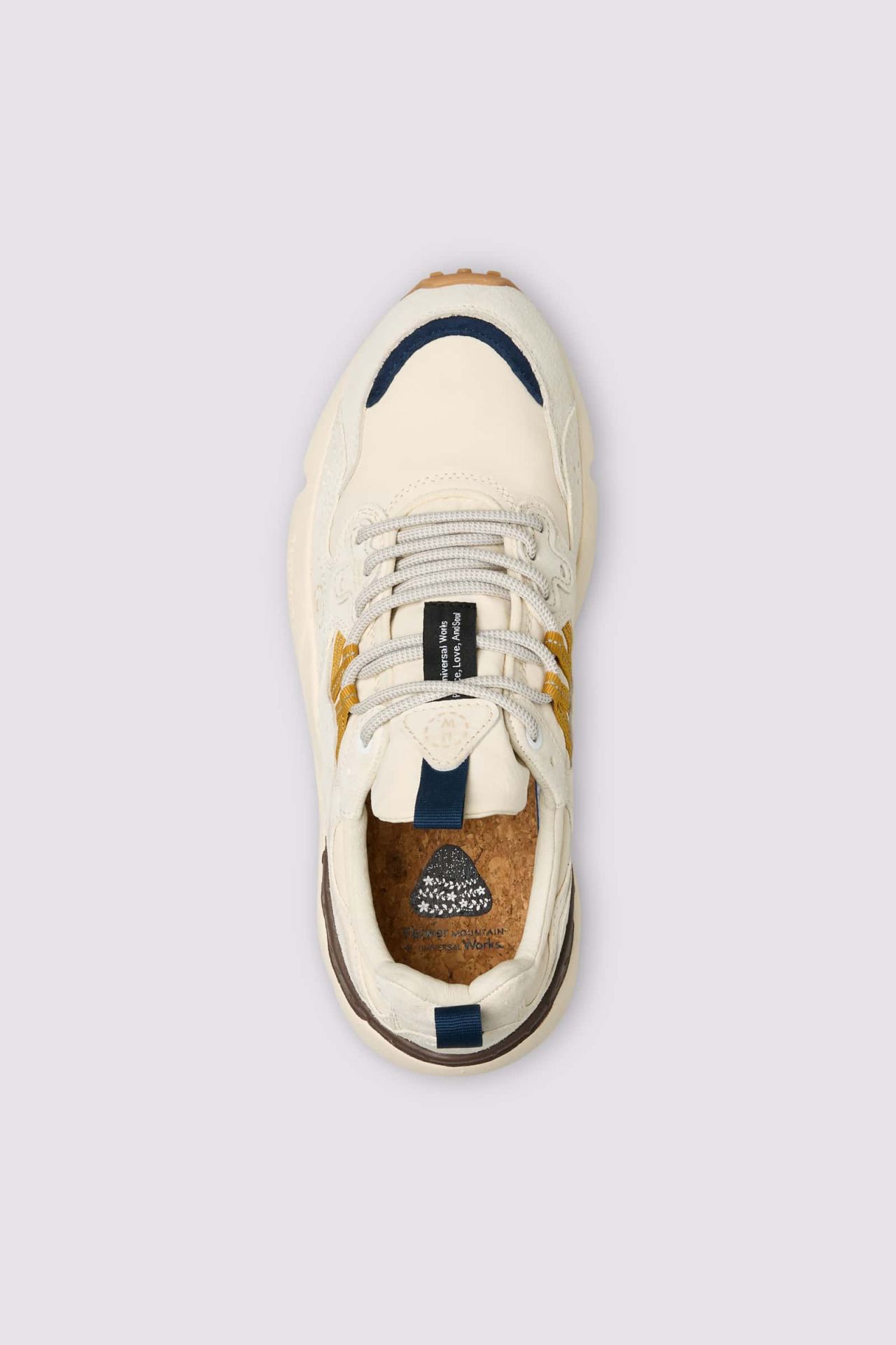 YAMANO 3 UNI U.W. Suede and technical fabric sneakers - Off white