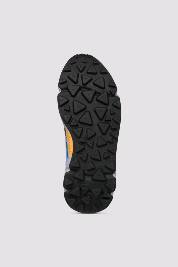 YAMANO 3 MAN Suede and technical fabric sneakers - Charcoal grey