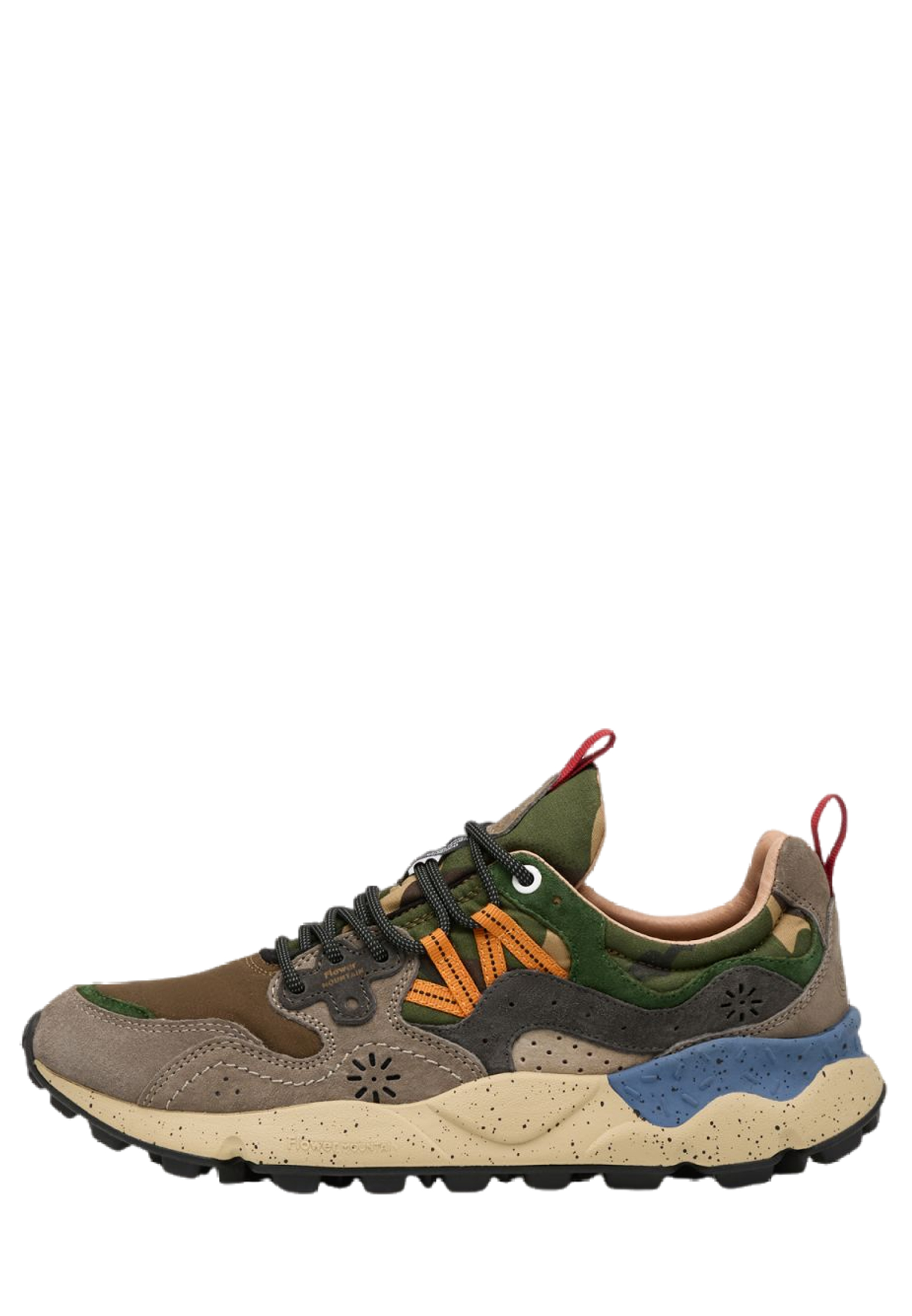 YAMANO 3 MAN Suede and technical fabric sneakers - Dark grey