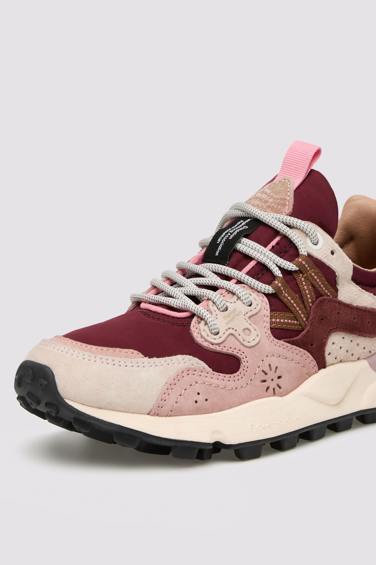 YAMANO 3 WOMAN Suede and technical fabric sneakers - Light pink