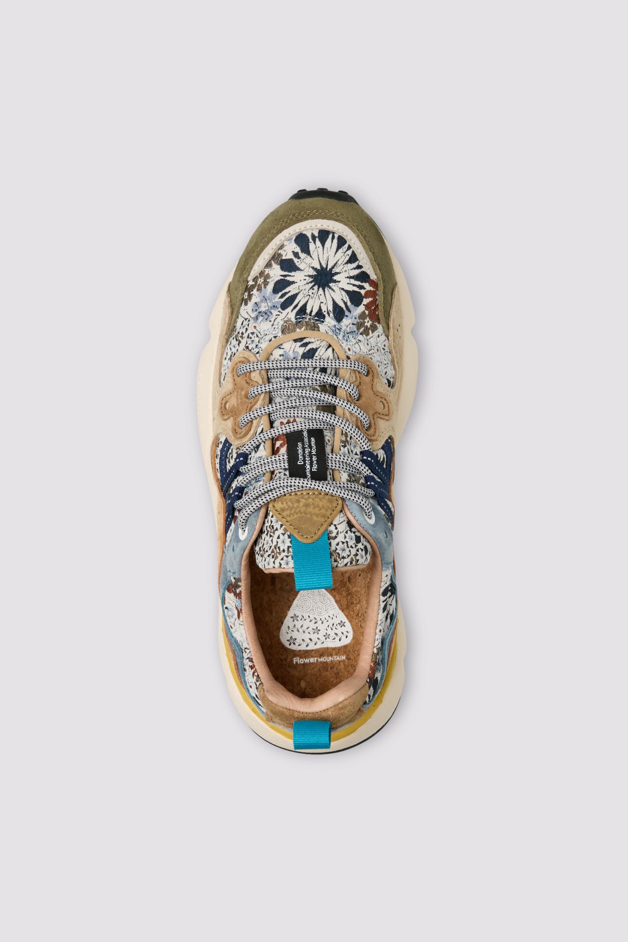 YAMANO 3 WOMAN Synthetic and fabric sneakers - Beige-Grey