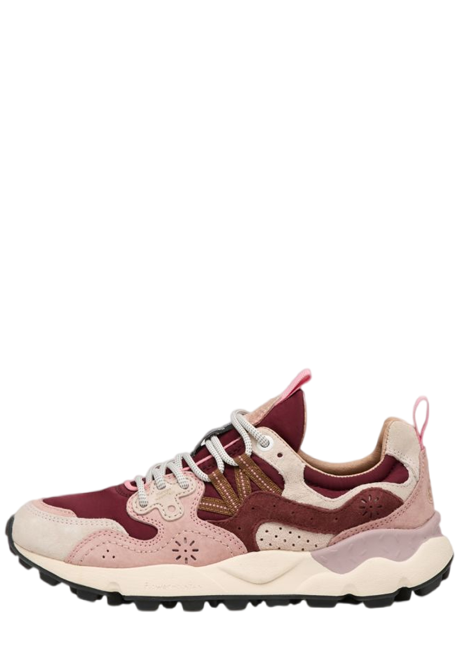 YAMANO 3 WOMAN Suede and technical fabric sneakers - Light pink