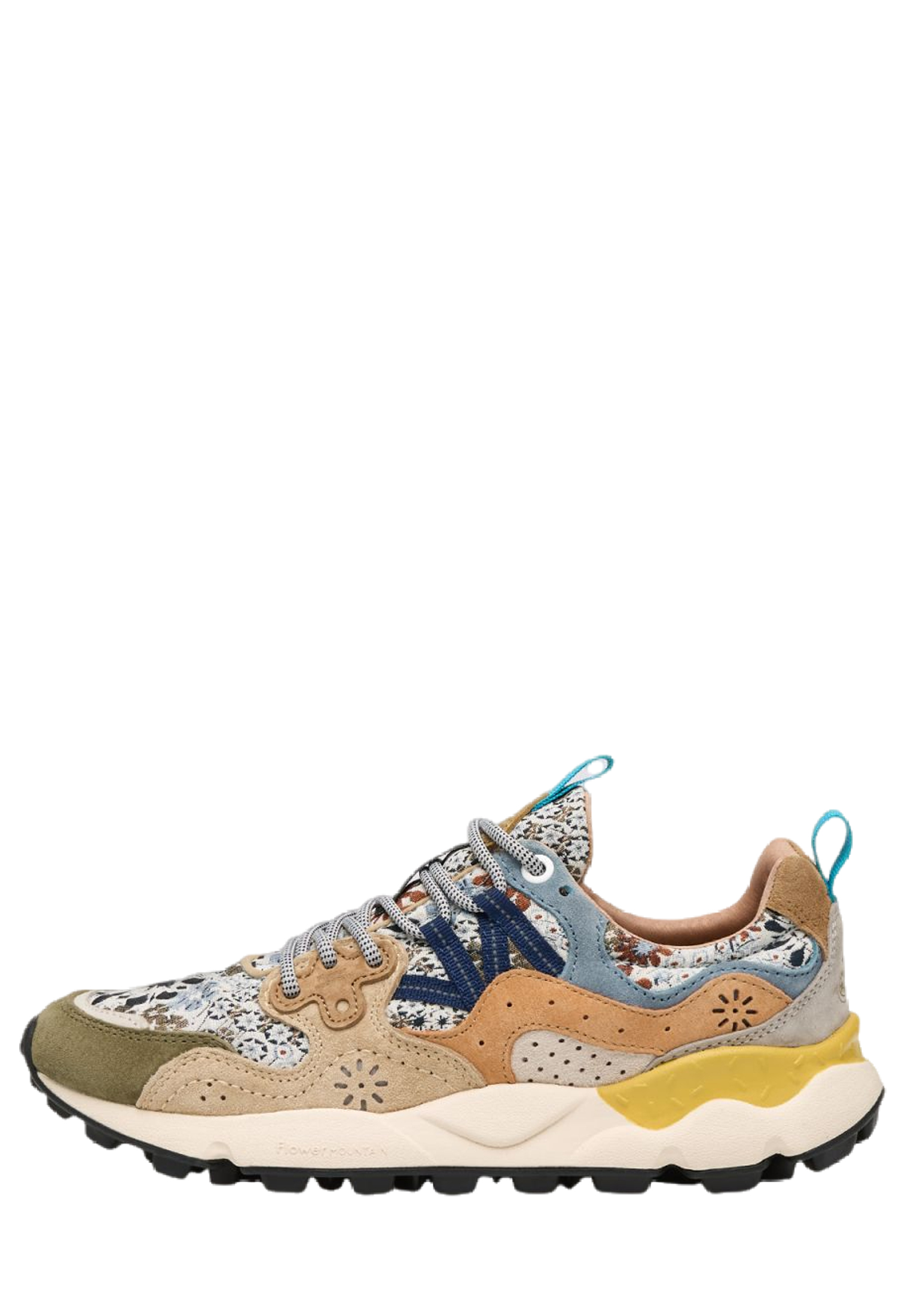 YAMANO 3 WOMAN Synthetic and fabric sneakers - Beige-Grey