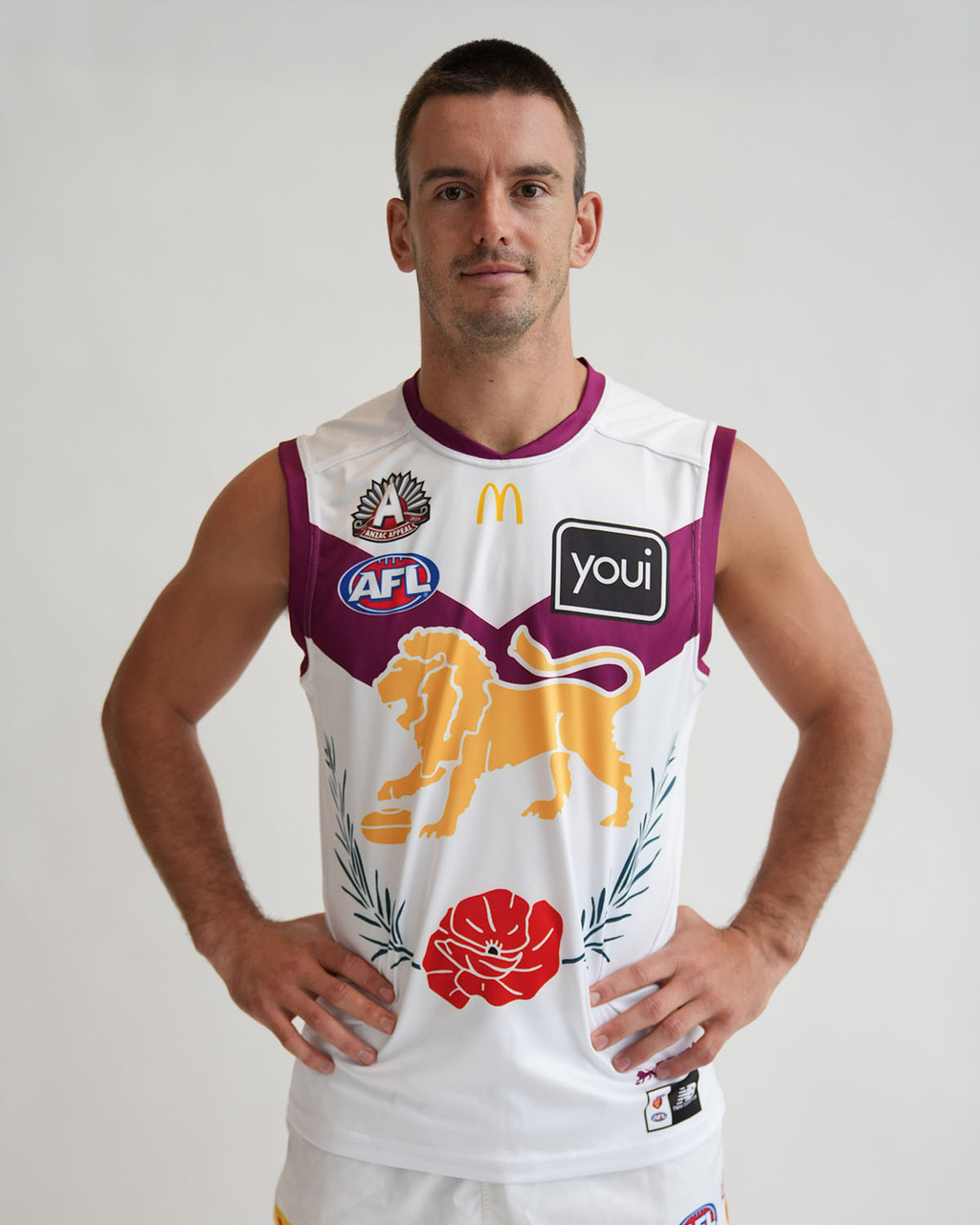 AFL Brisbane Lions 2024 ANZAC Guernsey engrugby