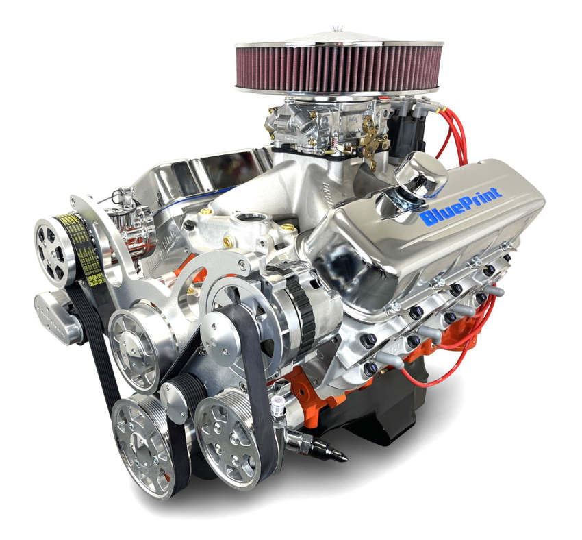 GM Big Block Compatible 540 c.i. ProSeries Engine - 670 Horsepower - Deluxe Dressed With Pollished Pulleys - Carbureted