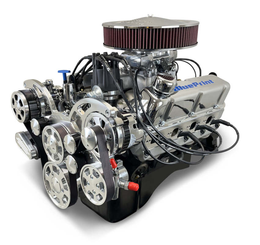 Ford Small Block Compatible 347 c.i. Engine - 415 Horsepower - Deluxe Dressed with Polished Pulley Kit - Fuel Injected