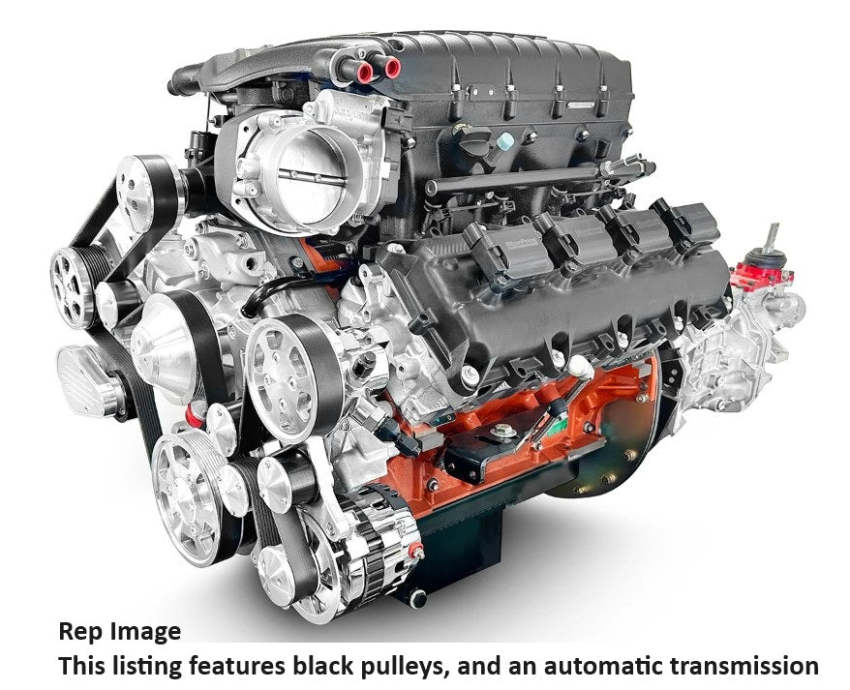 Chrysler Hemi Compatible 426 c.i. Engine and 4L80E Automatic Transmission - 872 Horsepower - Standard Edition Builder Series - Black Pulley Kit - Supercharged