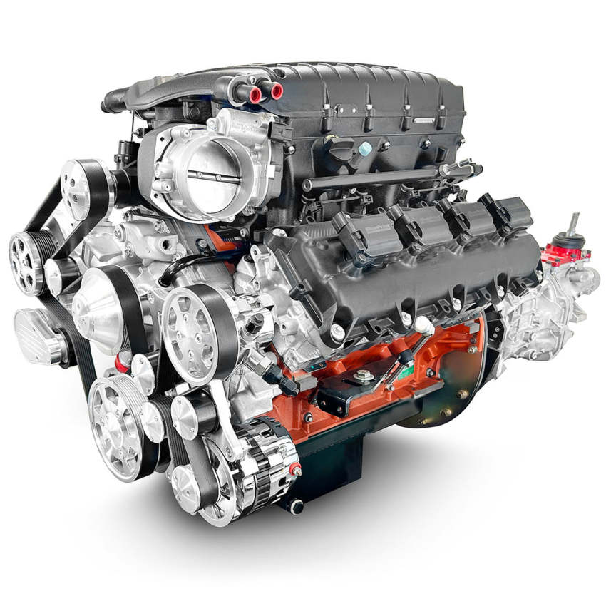 Chrysler Hemi Compatible 426 c.i. Engine and T56 Manual Transmission - 872 Horsepower - Standard Edition Builder Series - Polished Pulley Kit - Supercharged