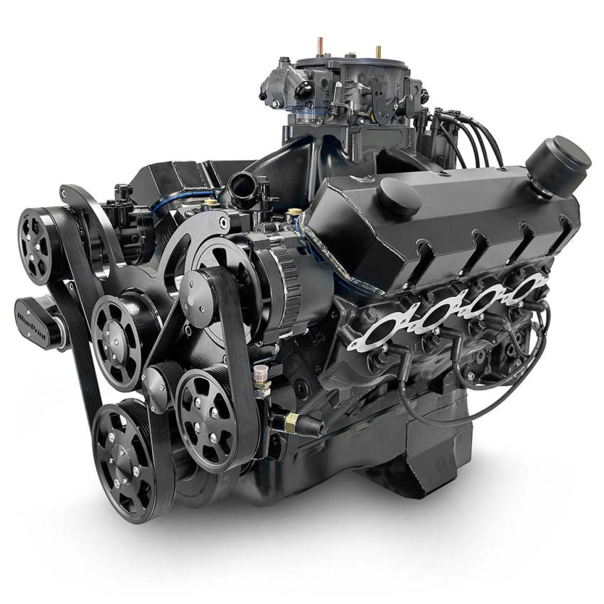 GM Big Block Compatible 632 c.i. ProSeries Engine - 815 Horsepower - Blackout Reaper Edition Deluxe Dressed with Black Pulley Kit - Fuel Injected