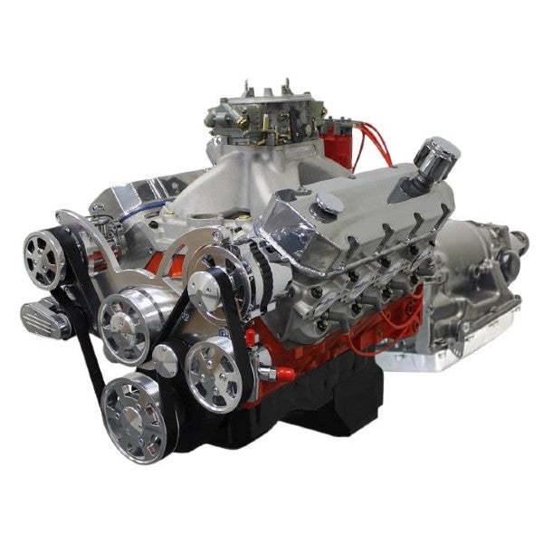 GM Big Block Compatible 632 c.i. Pro Series Engine and 4L80E Automatic Transmission - 815 Horsepower - Standard Edition Builder Series - Polished Pulley Kit - Fuel Injected