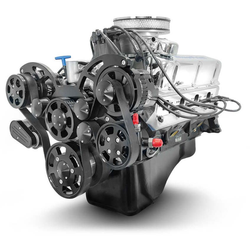 Ford Small Block Compatible 302 c.i. Engine - 361 Horsepower - Deluxe Dressed - Black Pulley Kit - Fuel Injected