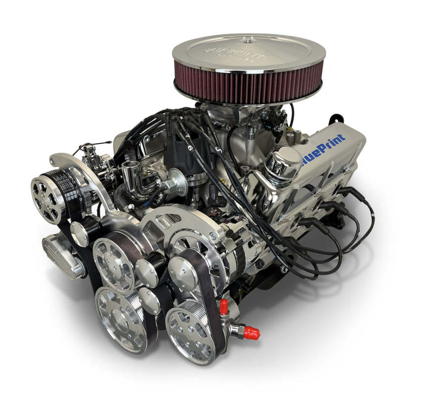 Ford Small Block Compatible 347 c.i. Engine - 415 Horsepower - Deluxe Dressed - Polished Pulley Kit - Rear Sump - Fuel Injected
