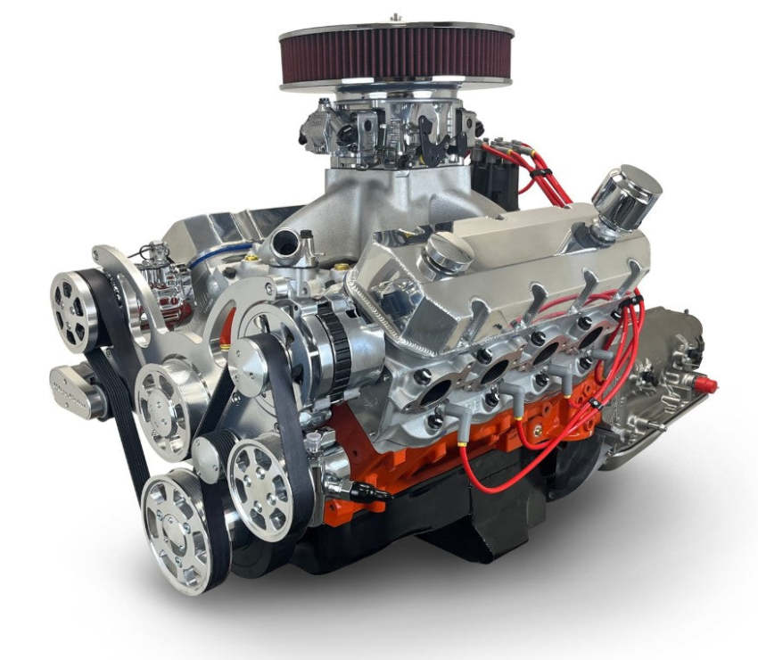 GM Big Block Compatible 632 c.i. ProSeries Engine and 4L80E Automatic Transmission - 815 Horsepower - Standard Edition Builder Series - Polished Pulley Kit - Carbureted