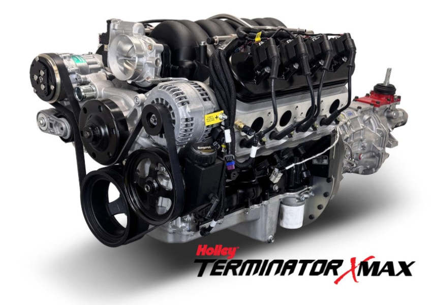 GM LS Compatible 376 c.i. Engine and T56 Manual Transmission - 530 Horsepower - Standard Edition Builder Series - Natural Pulley Kit - Holley Terminator X EFI System