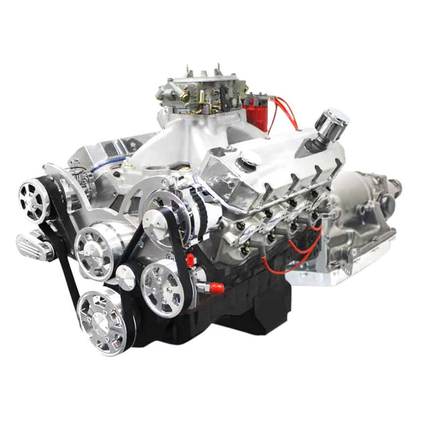 GM Big Block Compatible 598 c.i. Engine and 4L80E Automatic Transmission - 741 Horsepower - Standard Edition Builder Series - Polished Pulley Kit - Fuel Injected