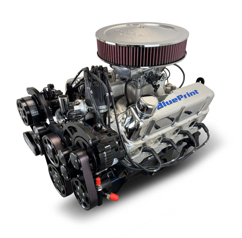 Ford Small Block Compatible 347 c.i. Engine - 415 Horsepower - Deluxe Dressed - Black Pulley Kit - Rear Sump - Fuel Injected