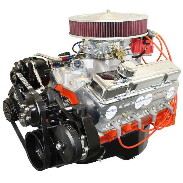 GM Small Block Compatible 400 c.i. Engine - 500 Horsepower - Deluxe Dressed - Black Pulley Kit - Carbureted