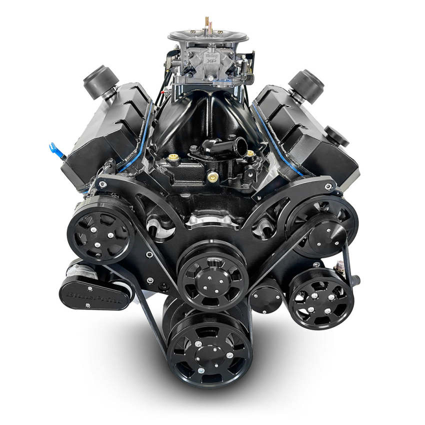GM Big Block Compatible 632 c.i. ProSeries Engine - 815 Horsepower - Blackout Reaper Edition Deluxe Dressed with Black Pulley Kit - Fuel Injected