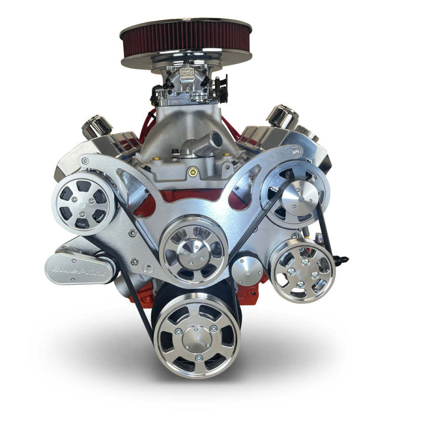 GM Big Block Compatible 632 c.i. ProSeries Engine and 4L80E Automatic Transmission - 815 Horsepower - Standard Edition Builder Series - Polished Pulley Kit - Carbureted