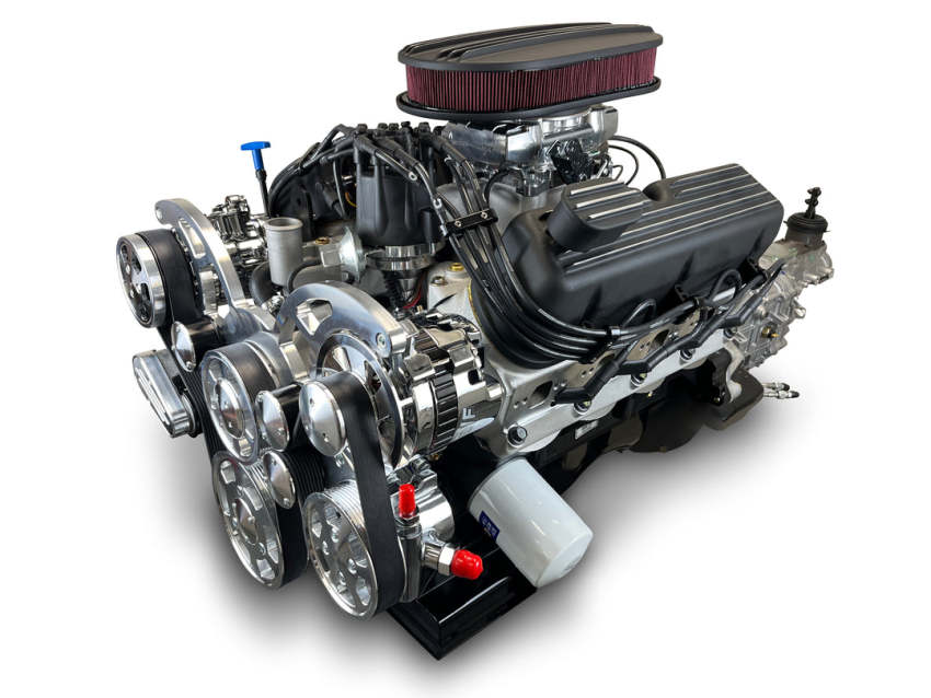 Ford Small Block Compatible 302 c.i. Engine and TKX Manual Transmission - 370 Horsepower - Standard Edition Builder Series - Polished Pulley Kit - Fuel Injected