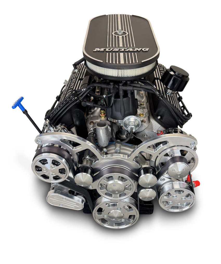 Ford Small Block Compatible 347 c.i. Engine and TKX Manual Transmission - 415 Horsepower - Mustang Edition Builder Series - Polished Pulley Kit - Fuel Injected