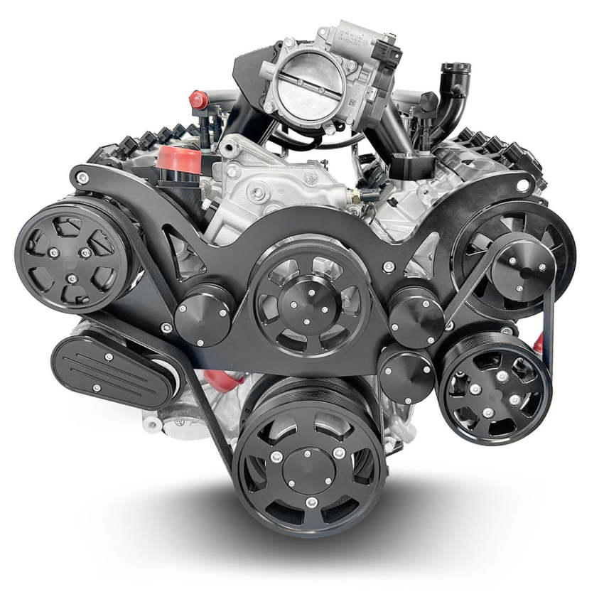 Chrysler Hemi Compatible 426 c.i. Engine and T56 Manual Transmission - 610 Horsepower - Standard Edition Builder Series - Polished Pulley Kit - Fuel Injected