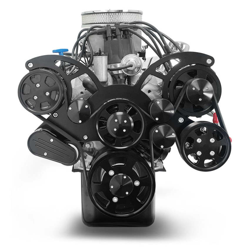Ford Small Block Compatible 302 c.i. Engine - 361 Horsepower - Deluxe Dressed - Black Pulley Kit - Fuel Injected