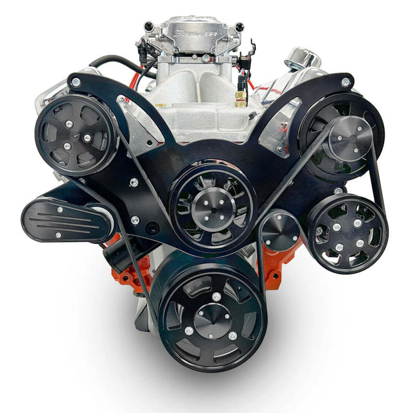 GM Big Block Compatible 502 c.i. Pro Series Engine - 627 Horsepower - Deluxe Dressed - Black Pulley Kit - Fuel Injected