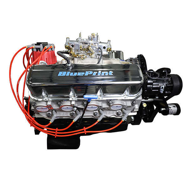 GM Big Block Compatible 496 c.i. Engine - 600 Horsepower - Deluxe Dressed - Black Pulley Kit - Carbureted