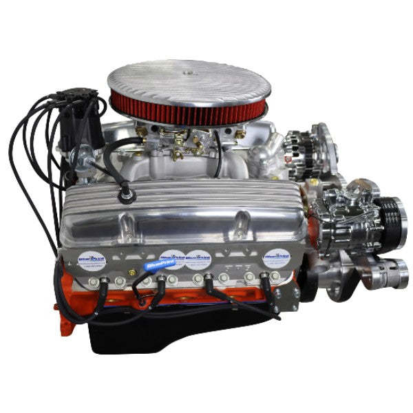 GM Small Block Compatible 327 c.i. Engine - 350 Horsepower - Deluxe Dressed - Polished Pulley Kit - Carbureted