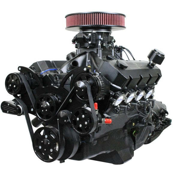 GM Big Block Compatible 632 c.i. ProSeries Engine and 4L80E Automatic Transmission - 815 Horsepower - Blackout Reaper Edition Builder Series - Black Pulley Kit - Fuel Injected