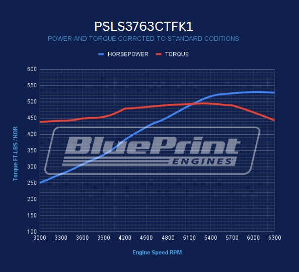 GM LS Compatible 376 c.i. Pro Series Engine - 530 Horsepower - Deluxe Dressed - Natural Pulley Kit - Holley Terminator X EFI System