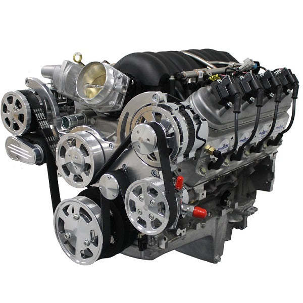 GM LS Compatible Front Accessory Drive - Full Serpentine with Alternator | AC | Power Steering | Water Pump | Brackets and Bolts