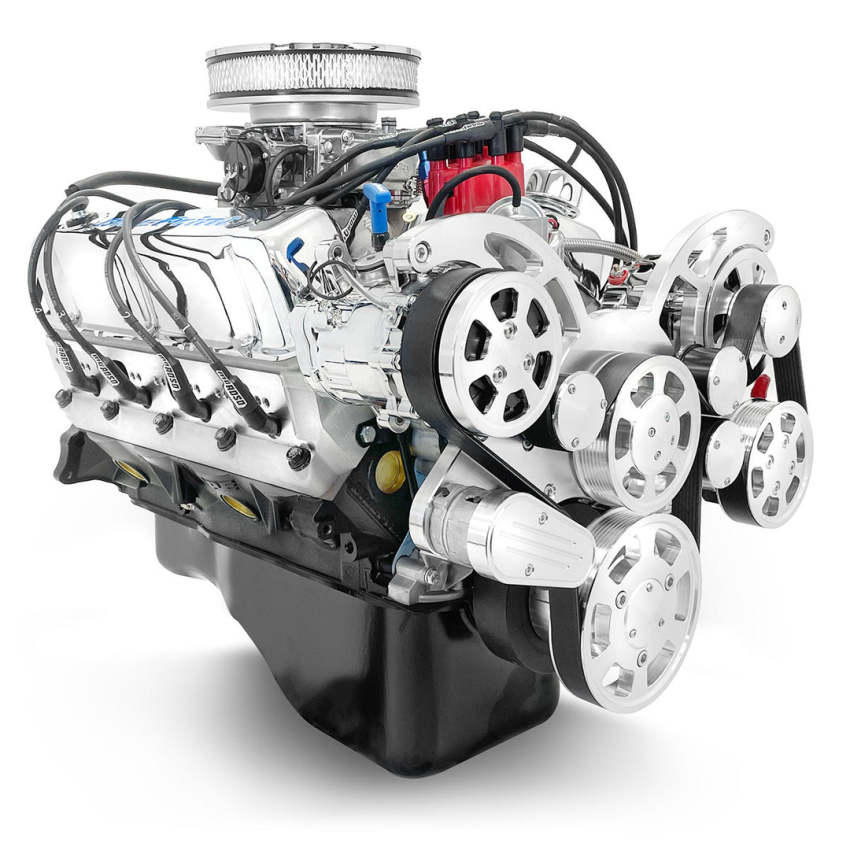 Ford Small Block Compatible 302 c.i. Engine - 361 Horsepower - Deluxe Dressed - Polished Pulley Kit - Carbureted