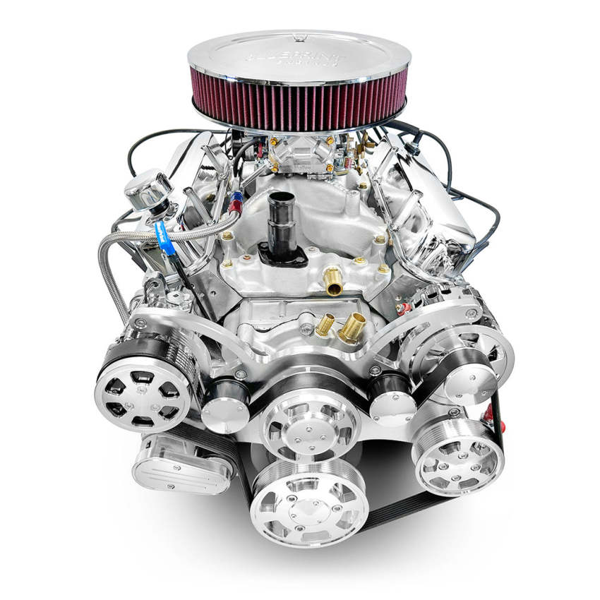 Chrysler Small Block Compatible 408 c.i. Engine - 465 Horsepower - Deluxe Dressed with Polished Pulley Kit - Carbureted
