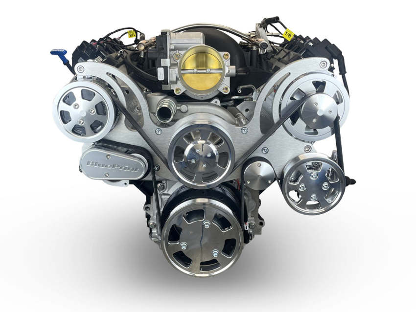 GM LS Compatible 376 c.i. Pro Series Engine - 530 Horsepower - Deluxe Dressed - Polished Pulley Kit - Holley Terminator X EFI System