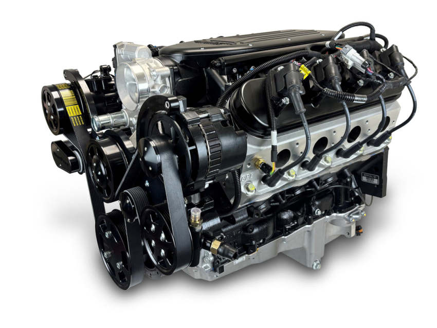 GM LS Compatible 427 c.i. Pro Series Engine - 585 Horsepower - Deluxe Dressed - Black Pulley Kit - BluePrint Engines Calibrated ECU