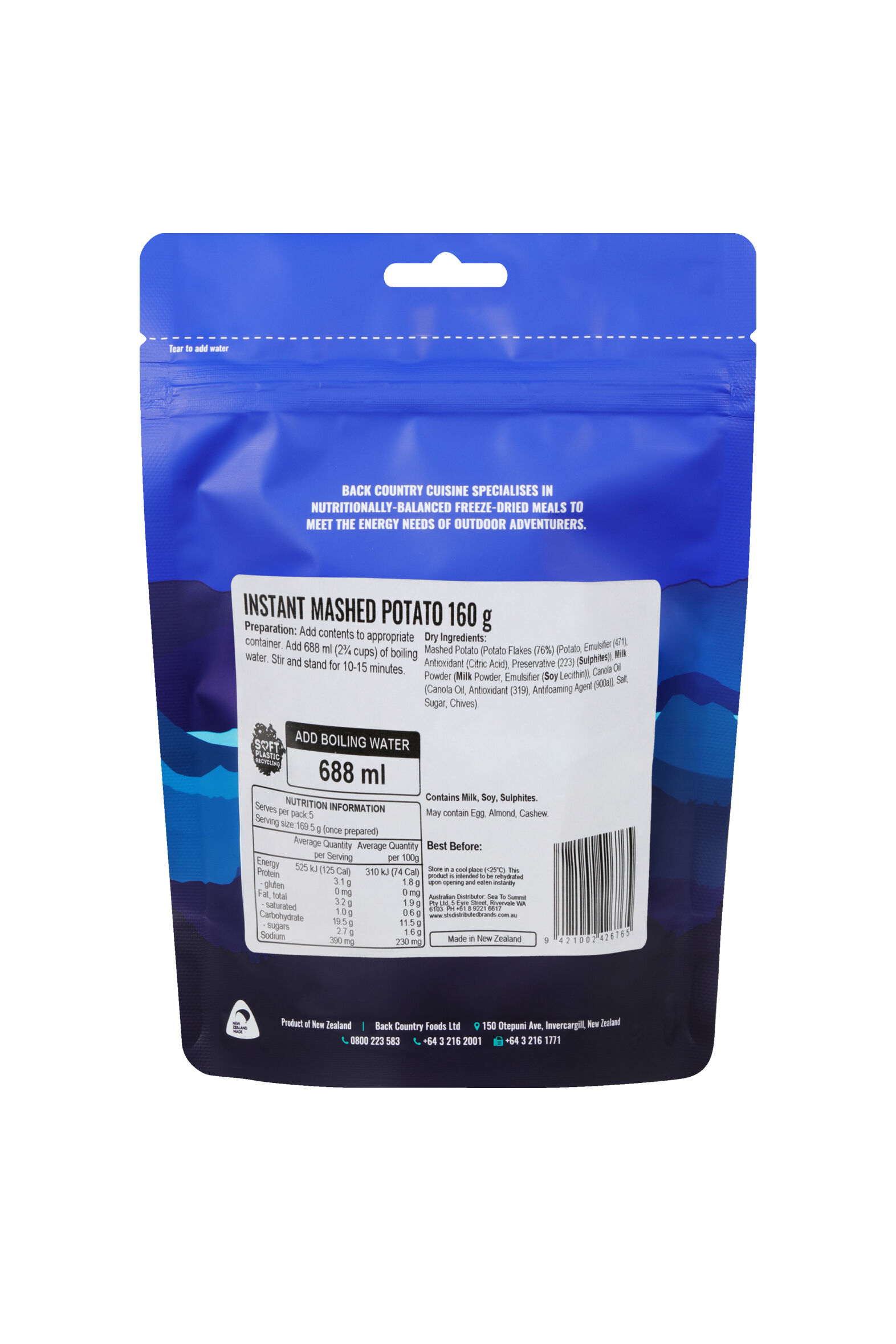 Back Country Cuisine Instant Mashed Potato —160 g