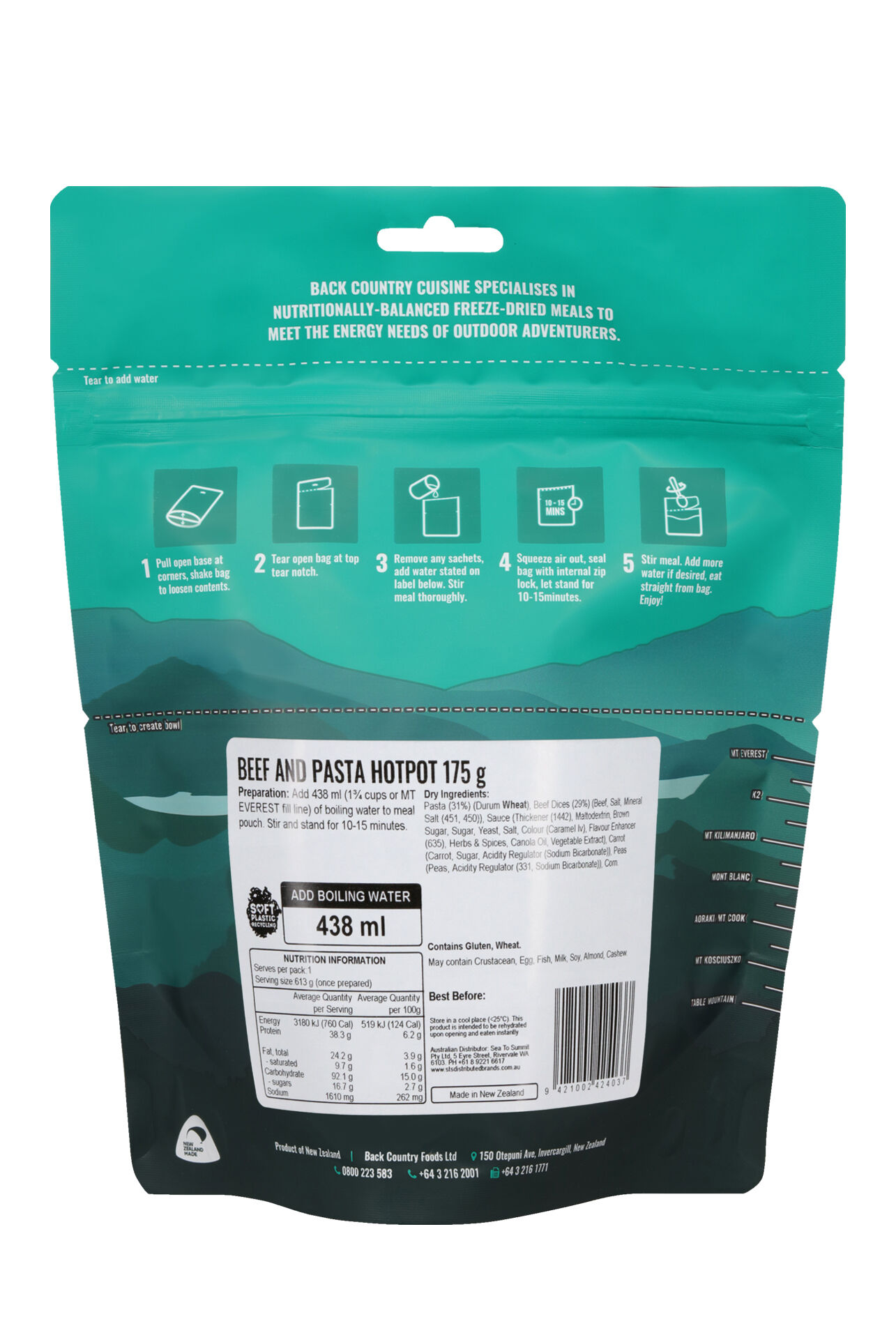 Back Country Cuisine Beef and Pasta Hotpot —175 g