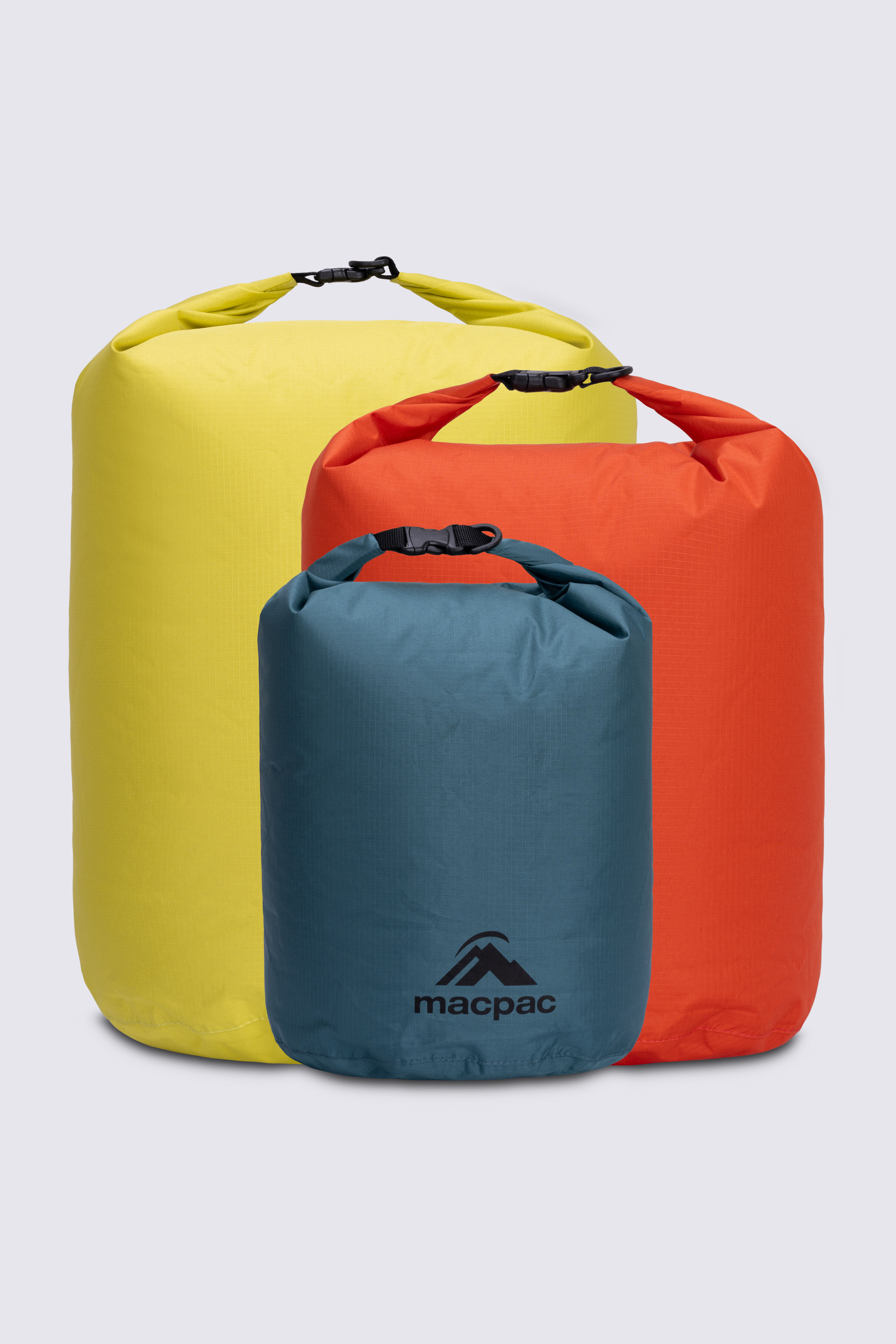 Macpac Lightweight Dry Bags — 3 Pack 5/10/15L