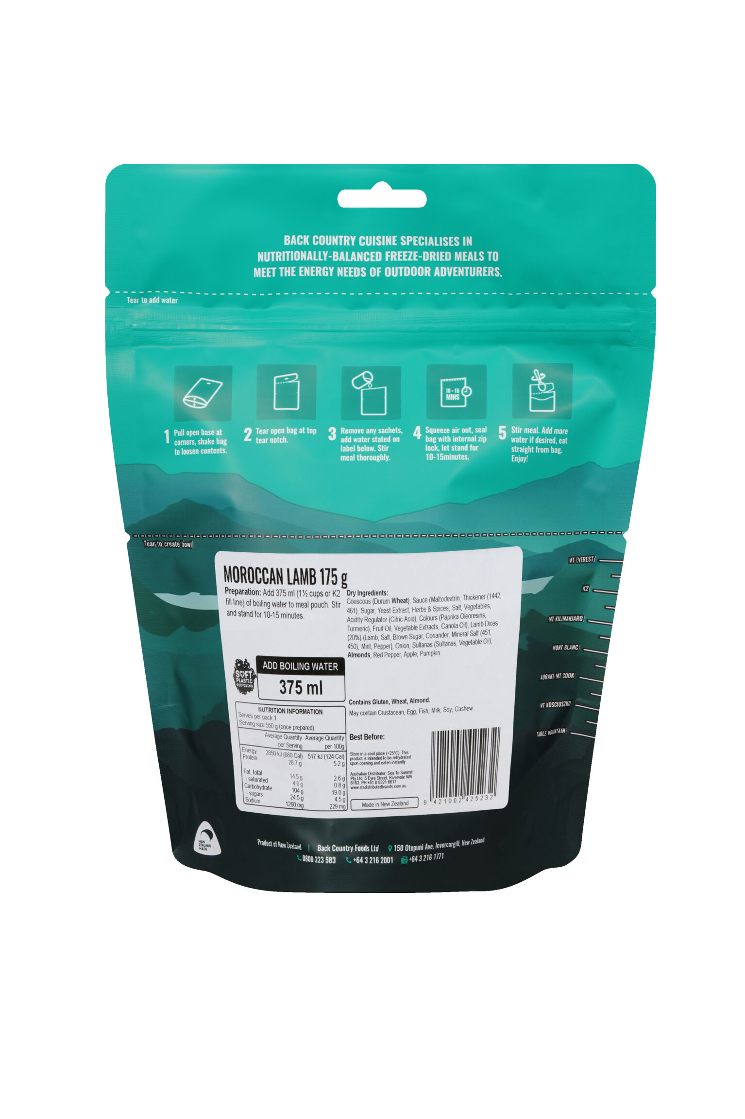 Back Country Cuisine Moroccan Lamb —175 g